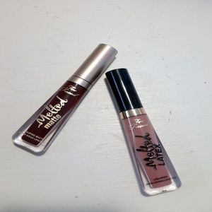Too Faced Matte and Latex lipstick.